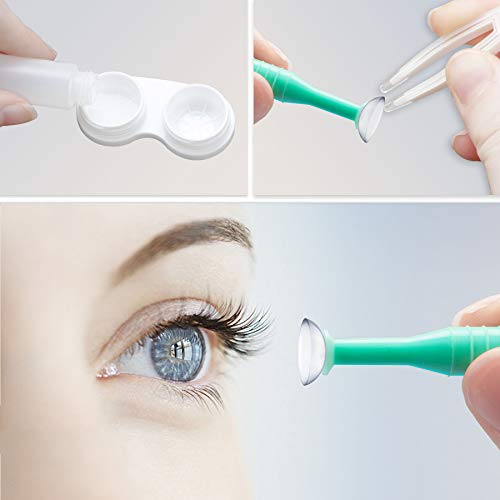 Contact Lens Case with Large Contact Remover, Contact Lenses Case Kit with Mi...