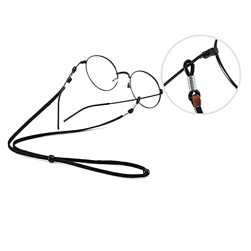 3PCS Premium Leather Eyeglass Straps and 3Pairs Clear Anti-Slip Eyeglass Ear ...