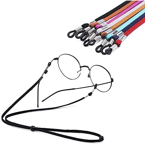 3PCS Premium Leather Eyeglass Straps and 3Pairs Clear Anti-Slip Eyeglass Ear ...