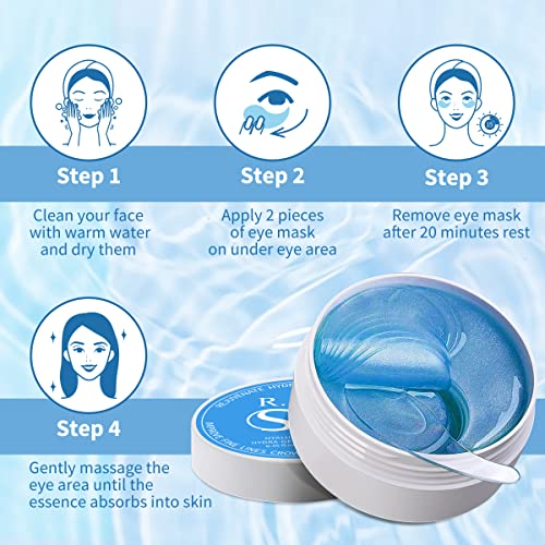 Under Eye Patches, R.A.V Hyaluronic Acid Eye Mask, Collagen Eye Pads for Dark...