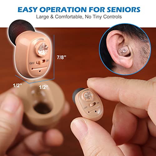 Rechargeable Hearing Aids for Seniors and Adults, Large Digital Amplifier, Ea...