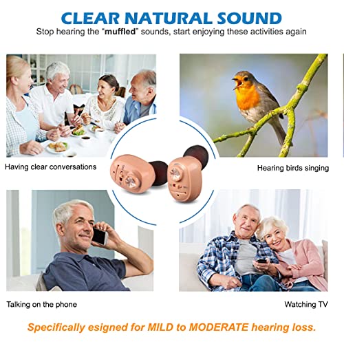 Rechargeable Hearing Aids for Seniors and Adults, Large Digital Amplifier, Ea...