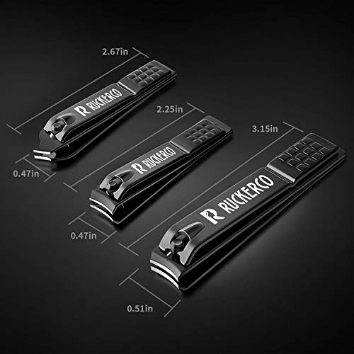 Nail clippers set matte stainless steel 3 pcs fingernail clippers &slant edg ...