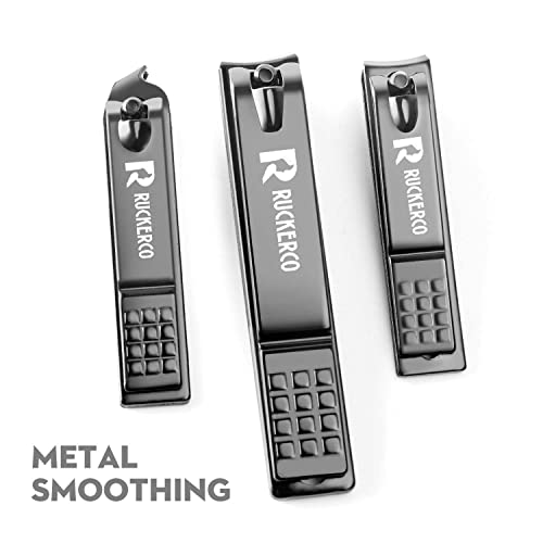 Nail clippers set matte stainless steel 3 pcs fingernail clippers &slant edg ...