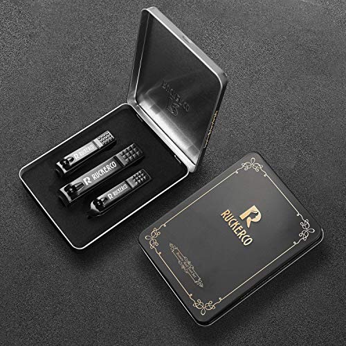 Nail clippers set matte stainless steel 3 pcs fingernail clippers &slant edg ...