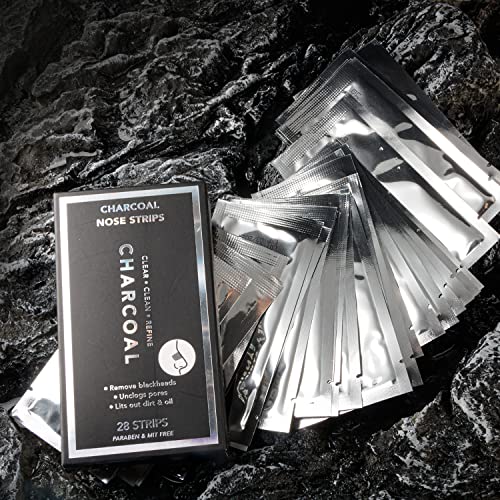 Rosa Acca Charcoal Deep Cleansing Pore Strips 28 pcs, Nose Strips for Blackhe...