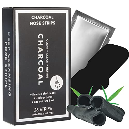 Rosa Acca Charcoal Deep Cleansing Pore Strips 28 pcs, Nose Strips for Blackhe...