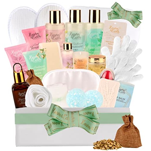 Organic Spa Gift Baskets For Women! Luxury Holiday Gift Bath and Body Gift Se...