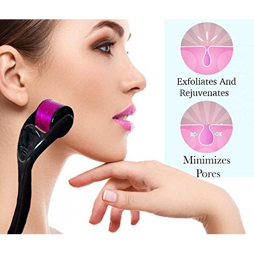 Derma Roller for Face and Skin Care - 0.25 mm - Includes Free Storage Case