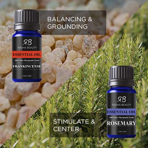 Radha Beauty Aromatherapy Top 8 Essential Oils 100% Pure & Therapeutic Grade ...