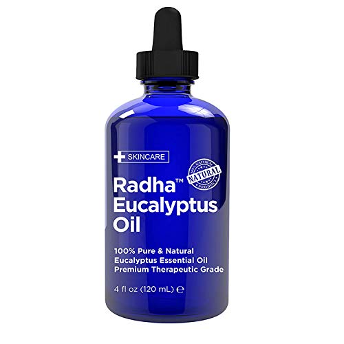 Radha Beauty Eucalyptus Essential Oil 4 oz - 100% Pure & Therapeutic Grade, S...
