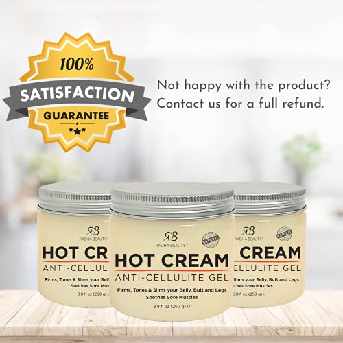 Radha Beauty Hot Cream - 100% Natural Cellulite Treatment, Toning & Slimming ...