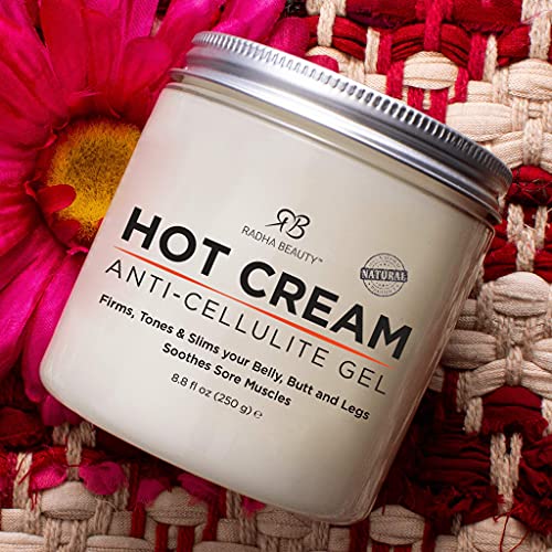 Radha Beauty Hot Cream - 100% Natural Cellulite Treatment, Toning & Slimming ...