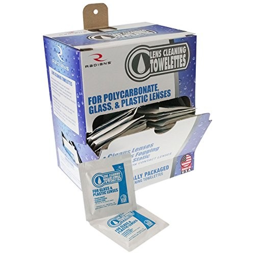 Radians LCD100 Lens Cleaning Towelettes 100 Towelettes in a box, Multi One Size