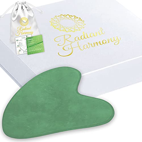 Radiant Harmony Gua Sha - Aventurine Jade Gua Sha Massage Tool as Face Massag...