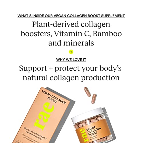 Rae Vegan Collagen Boost Capsules - Plant Based Collagen Supplement for Women...