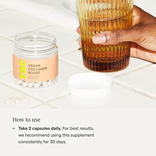 Rae Vegan Collagen Boost Capsules - Plant Based Collagen Supplement for Women...