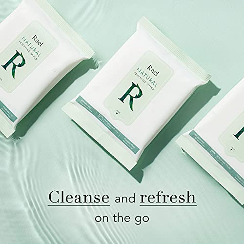 Rael Flushable Feminine pH Wipes - Travel Size, All Skin Types, Paraben Free,...