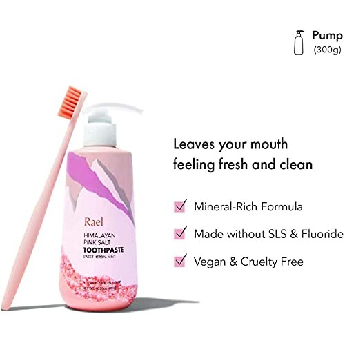 Rael Himalayan Pink Salt Toothpaste - Natural, Vegan, Paraben-Free, Fresh Bre...