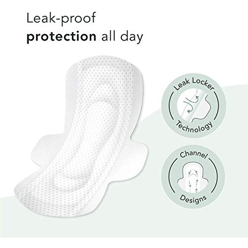 Rael Organic Cotton Cover Pads - Regular Absorbency, Unscented, Ultra Thin Pa...