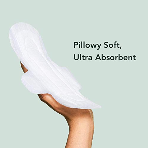 Rael Organic Cotton Cover Pads - Regular Absorbency, Unscented, Ultra Thin Pa...