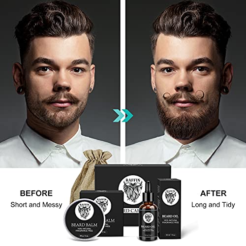 Beard Kit for Men - Beard Grooming Kit with Beard Oil, Beard Balm, Beard Brus...