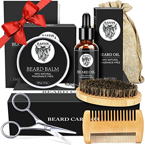 Beard Kit for Men - Beard Grooming Kit with Beard Oil, Beard Balm, Beard Brus...