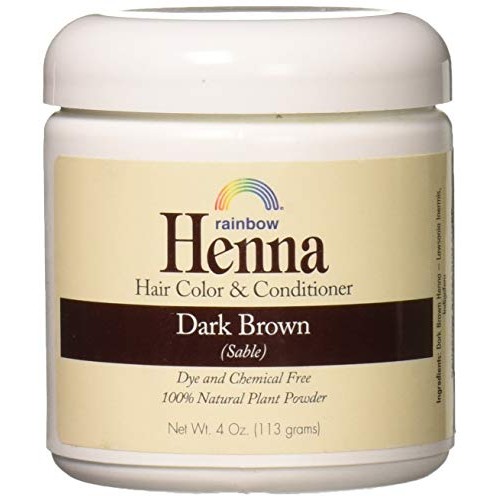 Rainbow Research Henna Hair Color and Conditioner Persian Dark Brown Sable - ...