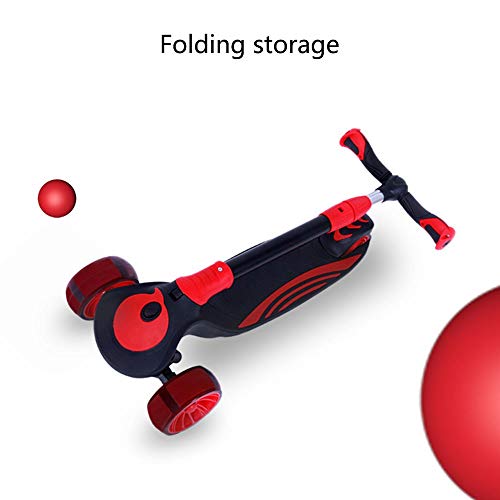 Raincoat 3 Wheel Kick Scooter Anti-Slip Deck Lean to Steer Adjustable Height ...