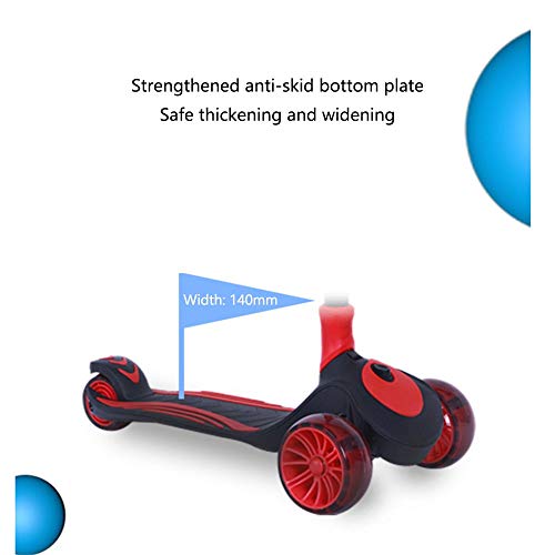 Raincoat 3 Wheel Kick Scooter Anti-Slip Deck Lean to Steer Adjustable Height ...