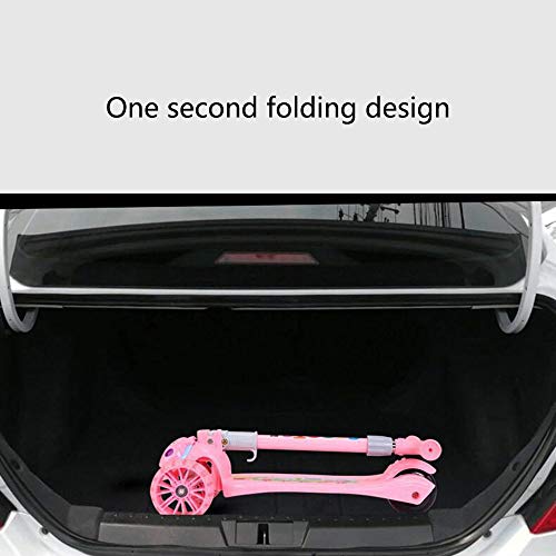 Raincoat 3 Wheel Kick Scooter Anti-Slip Deck Lean to Steer Featuring Led Ligh...