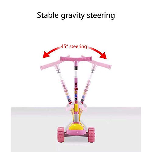 Raincoat 3 Wheel Kick Scooter Anti-Slip Deck Lean to Steer Featuring Led Ligh...