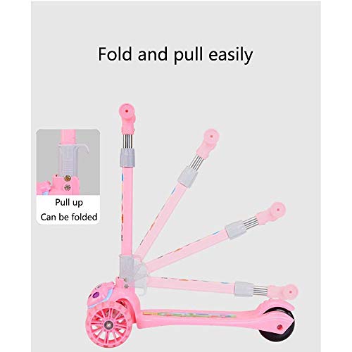 Raincoat 3 Wheel Kick Scooter Anti-Slip Deck Lean to Steer Featuring Led Ligh...