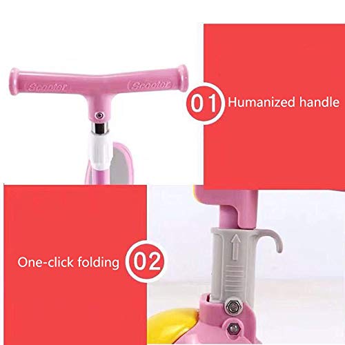 Raincoat 3 Wheel Kick Scooter Anti-Slip Deck Lean to Steer Featuring Led Ligh...