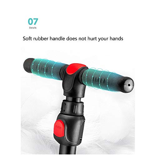 Raincoat 3 Wheel Kick Scooter Featuring Led Light-Up Wheels Adjustable Height...