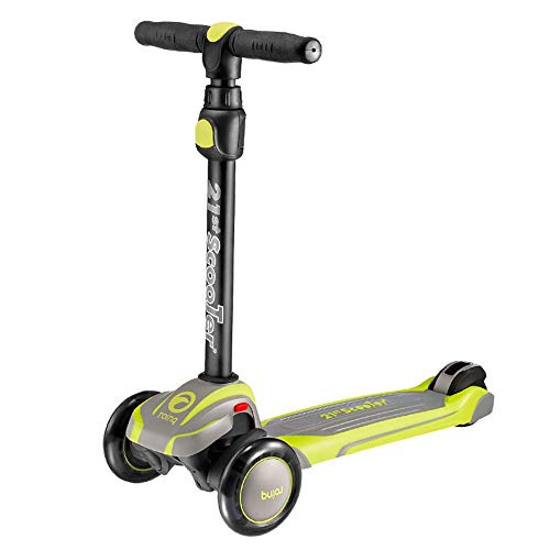 Raincoat 3 Wheel Kick Scooter Featuring Led Light-Up Wheels Adjustable Height...