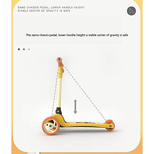 Raincoat 3 Wheel Scooter Easy Folding System Height Adjustable Handlebars Til...