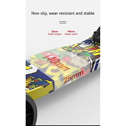 Raincoat 4 Wheel Children Scooter- Lean to Steer - Height Adjustable Foldable...