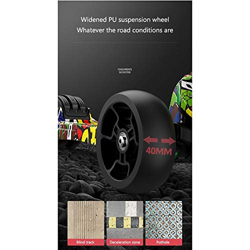 Raincoat 4 Wheel Children Scooter- Lean to Steer - Height Adjustable Foldable...