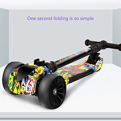 Raincoat 4 Wheel Children Scooter - Perfect for Children Aged 3+ - Led Light-...