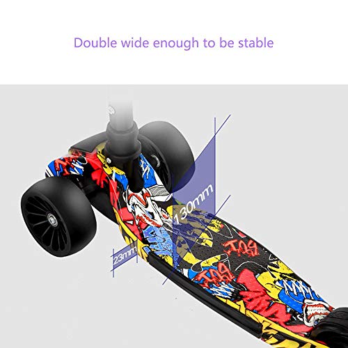 Raincoat 4 Wheel Children Scooter - Perfect for Children Aged 3+ - Led Light-...