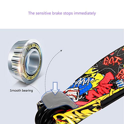 Raincoat 4 Wheel Children Scooter - Perfect for Children Aged 3+ - Led Light-...