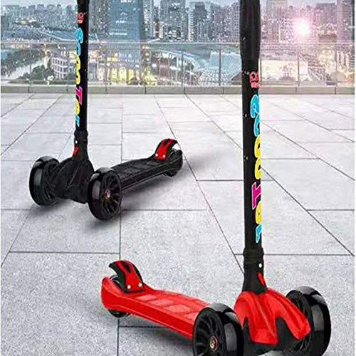 Raincoat 4 Wheel Kids Scooter Adjustable Height Handle with Pu Flashing Wheel...