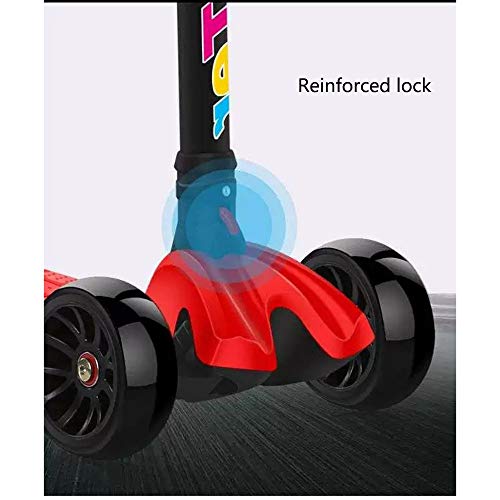 Raincoat 4 Wheel Kids Scooter Adjustable Height Handle with Pu Flashing Wheel...