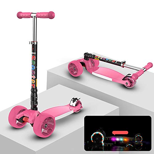 Raincoat 4-Wheel Scooter Upgraded Wheels with Rear Brake Led Lights for 2-16 ...