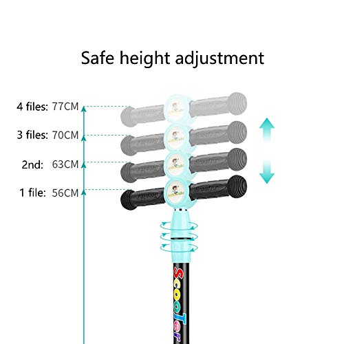 Raincoat 4-Wheel Scooter-with LED Light-Emitting Wheel with Dynamic Music Adj...