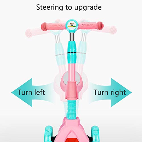 Raincoat 4-Wheel Scooter-with LED Light-Emitting Wheel with Dynamic Music Adj...