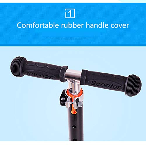 Raincoat 4-Wheel Scooter with Pu Flash Wheels is Removable The Handle Height ...