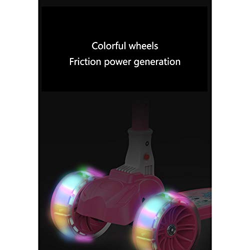 Raincoat Children's 3-Wheel Scooter Anti-Skid Deck with Inclined Steering wit...