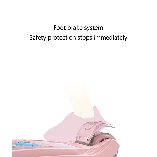 Raincoat Children's 3-Wheel Scooter Anti-Skid Deck with Inclined Steering wit...